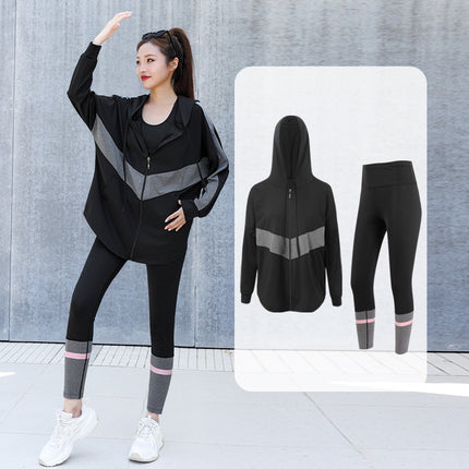 Sports Suit Women's New Large Size Loose Slimming Gym Morning Run Quick Dry Internet Popular Professional Long Sleeve Yoga Suit