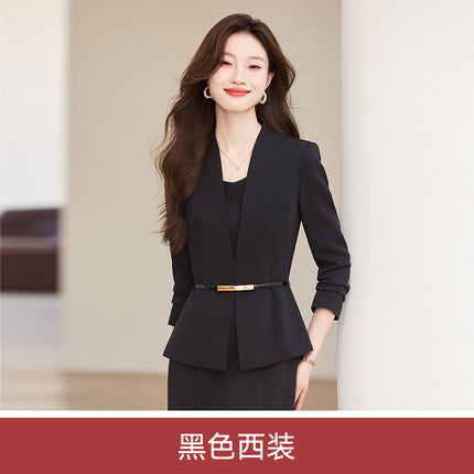 Hotel Manager Professional suit Female Autumn Temperament Long Sleeve Suit Jewelry Store Sales Department Property Consultant Work Clothes