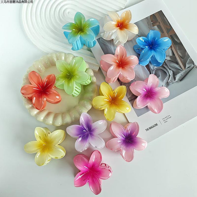 2025 new autumn and winter color egg flower grab clip grab hairpin head half hair shark clip hair accessories wholesale