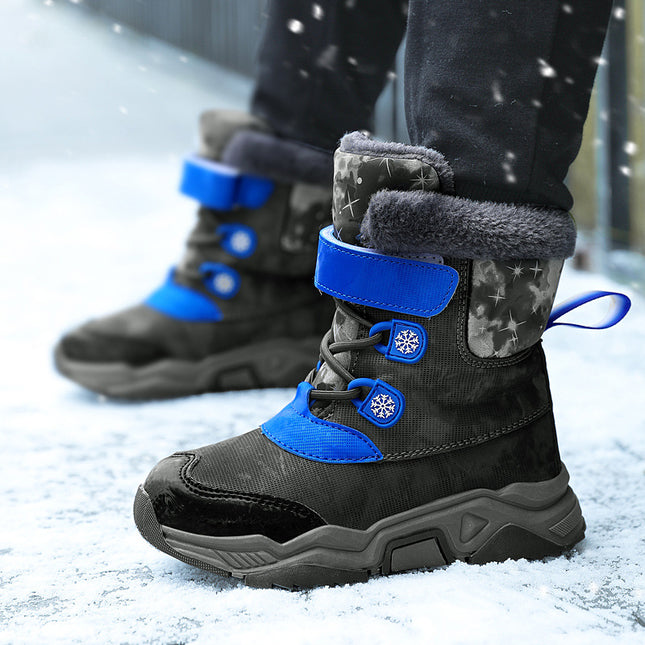 Children's Snow Boots, Winter Popular Anti-Slip and Cold-Proof High-Top Long Snow Boots, Cotton Boots for Middle-Aged and Older Boys and Girls Wholesale