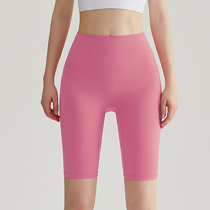 Weiman Nude Yoga Shorts Women's Hip Lifting Quick-Drying Sports Fitness Cycling Pants Outer Wear Tight Five-Point Yoga Pants Summer