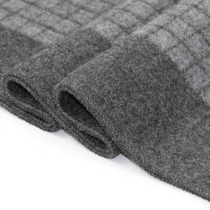 Autumn and winter warm Men's scarf wool blended gray plaid high-end new scarf men's Jacquard brushed scarf