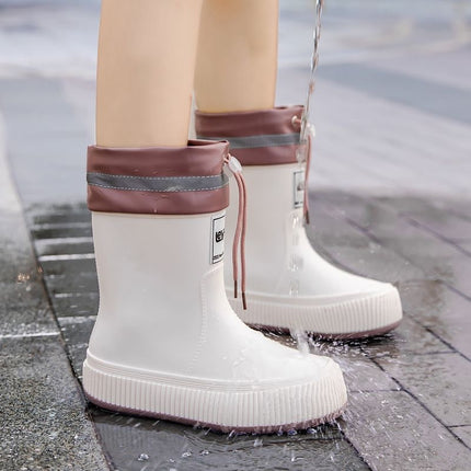 Cross-Border 2024 New Version of Rain Boots for Women, Fashionable and Versatile Rain Boots, Waterproof, Non-Slip, Comfortable and Wear-Resistant, Women's Water Shoes for Camping