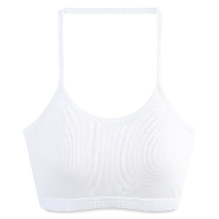 Corset Halter Neck Tube Top Bra Vest Anti-Exposure Wireless Girl's Beautiful Back Underwear Wrap Top Hot Girl
