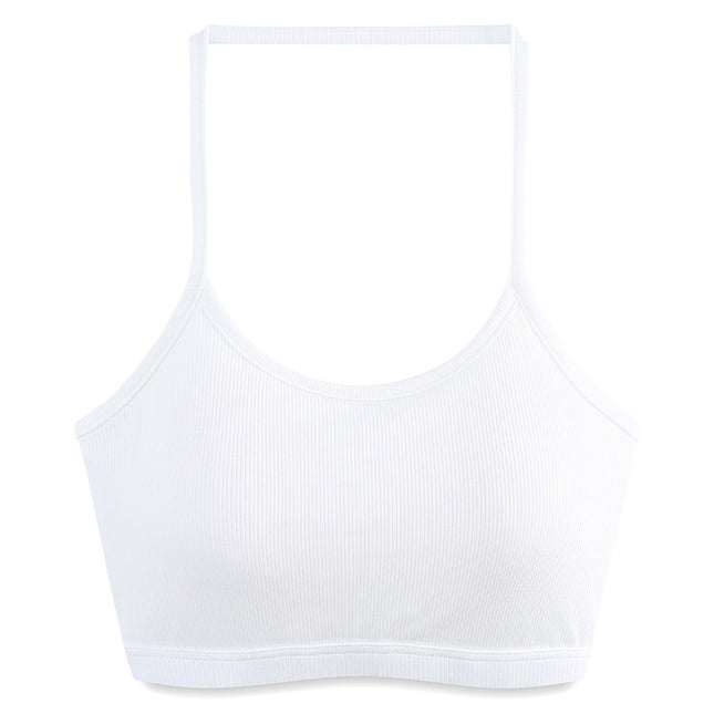 Corset Halter Neck Tube Top Bra Vest Anti-Exposure Wireless Girl's Beautiful Back Underwear Wrap Top Hot Girl