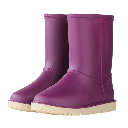 Women's Mid-Calf Rain Boots, Winter Thickened Waterproof Shoes, Outdoor Warm Rubber Shoes, Rain Boots, Labor Protection Work Wear-Resistant Water Boots for Women