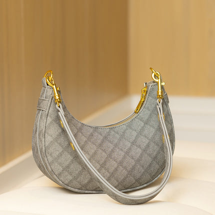 Fashion Women's Bags Wholesale 2026 Summer Denim Crescent Bag Versatile Crossbody Baguette Bag Stylish Underarm Crescent Bag