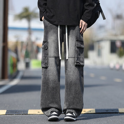 Cargo Jeans Men's American Style Loose Youth Straight Pants Men's Pants New Spring and Autumn Casual Trousers