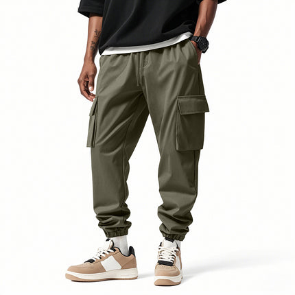 Cross-Border Amazon Spring and Autumn American Outdoor Multi-Pocket Overalls Men's Loose Trendy Sports and Leisure Leggings