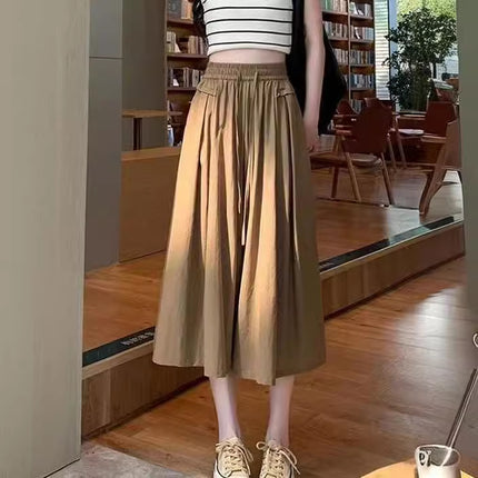 Dipped 2024 New Women's Clothing Spring and Summer Casual High-end Slim Ice Silk Small Yamamoto Wide Legs Casual