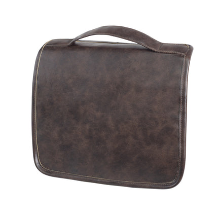 2024 new men's business pu wash bag large capacity High sense storage partition waterproof cosmetic bag storage bag