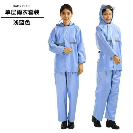 Oxford Cloth Raincoat and Rain Pants Set for Men, Thickened for Transportation and Electric Vehicles, Separate Full-Body Rainwear for Delivery Riders