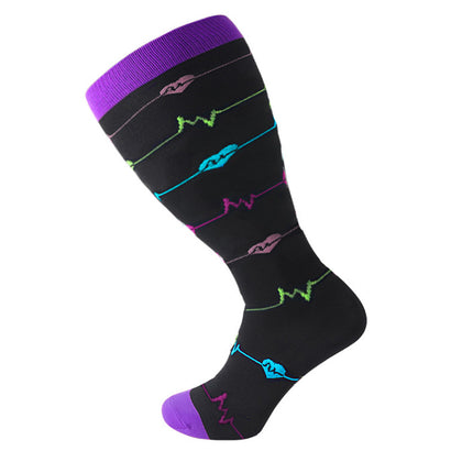 8 pairs of extra fat to increase pressure fat socks extra large socks nylon compression socks Amazon cross-border exclusive