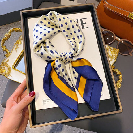 70cm Imitation Silk Square Scarf Fashion All-match Silk Scarf Professional Scarf Korean Style Neck Protection Scarf Decorative Small Square Scarf