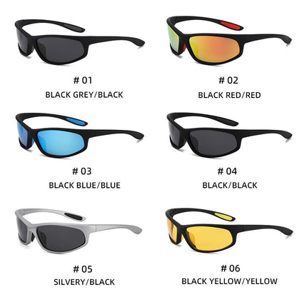 New Polarized Sunglasses for Men, Colorful Cycling Sports Glasses, Windproof Goggles, Cross-Border Best-Selling Model D185
