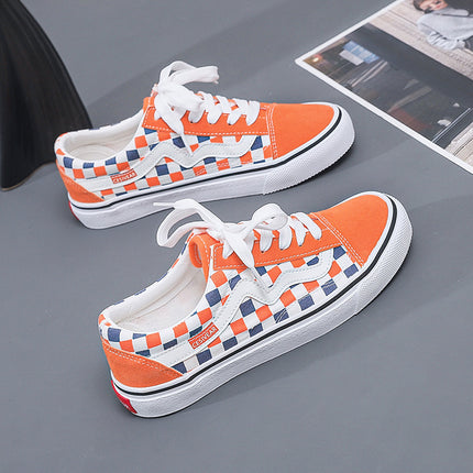 Ins Canvas Shoes for Male and Female Students Korean Version 2025 Autum New Flats Versatile Sports Shoes Flats Popular Sneakers