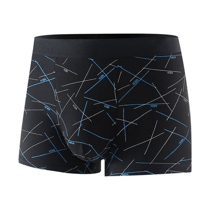[New Explosions] Men's Underwear Men's Boxer Youth Mid-Waist Boxer Male plus size Shorts Shorts Head