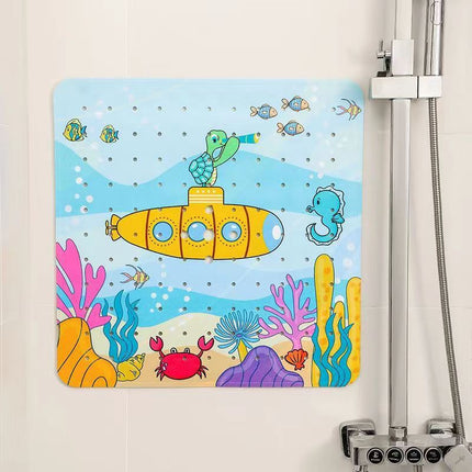 53*53cm bathroom anti-slip mat children's cartoon shower mat toilet mat PVC foreign trade spot hair generation