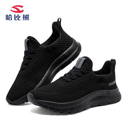 Hobibear Cross-Border Adult Mesh Sports Shoes Men's Casual Shoes Sneakers Hiking Trendyy Youth Running Shoes