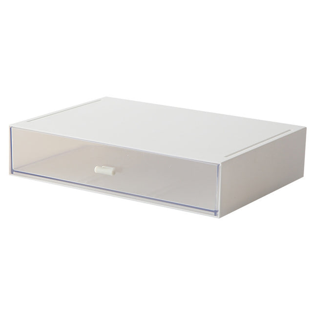 Nordic Drawer-Type Storage Box Desktop Cosmetics Organizer Storage Cabinet Can Be Stacked with Office Stationery and Dressing Table