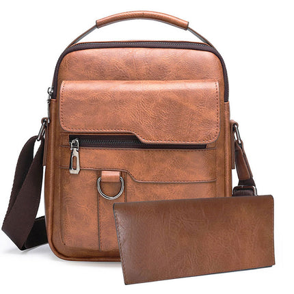 Men's Shoulder Bag Portable Foreign Trade 2025 New Fashionable Crossbody Bag Casual Outdoor Southeast Asian Cross-border Shoulder Bag Men's Bag