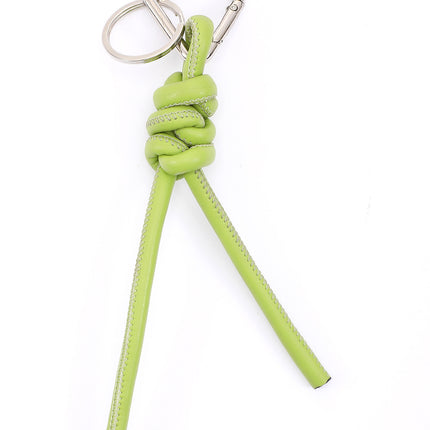 New triangle key chain PU hand-woven diamond key ring bag pendant key chain