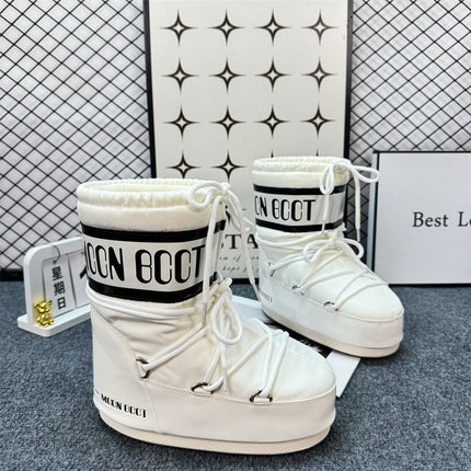 Celebrity Style Thick-Soled Colorful Moon Boots 2025 Winter New Long Ski Boots Warm Anti-Ski Boots for Women