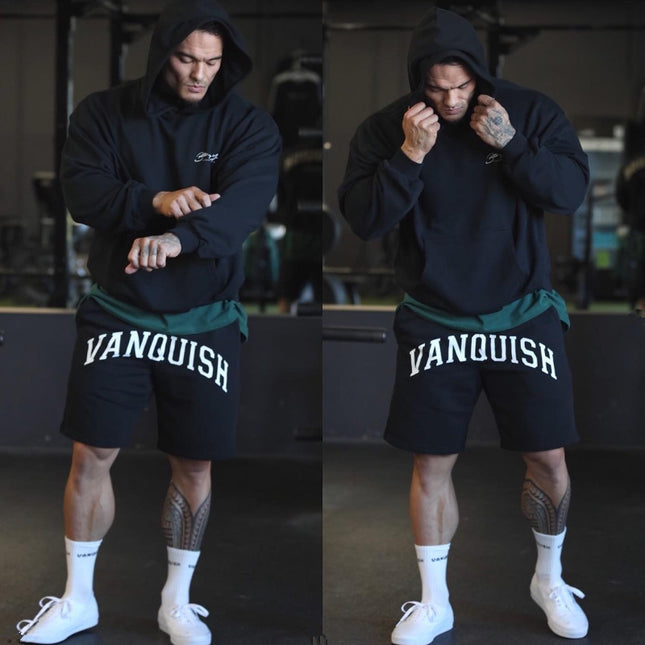 Autumn and Winter Muscle Fitness Sweater Men's Loose Training Running Hoodie Outer Wear All-match Pullover Top New Fashion