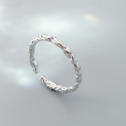 s925 sterling silver plated ring Women's wholesale niche women's high-end sense ins style simple ring light luxury retro ring wholesale