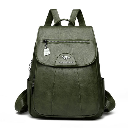 New Women's Backpack Large Capacity Soft Leather Travel Bag Fashion Student Anti-theft Imitation Sheepskin Backpack