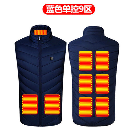 Cross-border Explosions Winter Heating Vest Three-gear Intelligent Adjustment USB Power Supply Cold-resistant Warm Heating Clothing for Men and Women