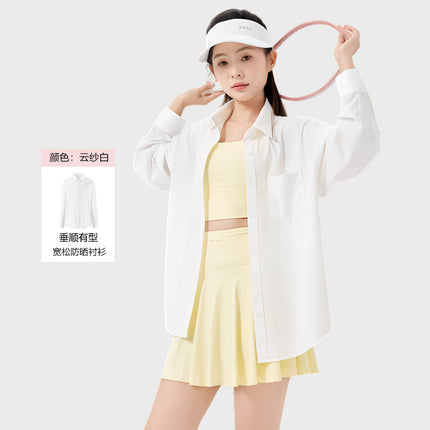 Cooling Loose-Fitting Sun Protection Clothing for Women, Summer Uv Protection, Lightweight Breathable Long-Sleeved Jacket, Ice Silk Sun Protection Clothing for Men