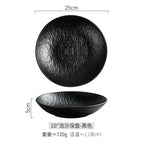 [quicksand] 10inch deep plate-matte black
