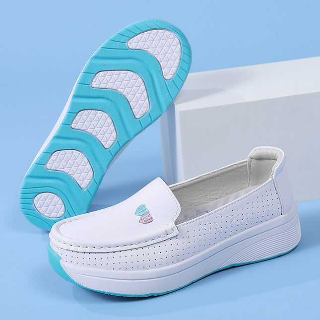 Nurse Shoes for Women, Summer Non-Slip Thick-Soled Casual Soft-Soled Shoes That Are Comfortable and Breathable for Medical Work, in Stock for Dropshipping