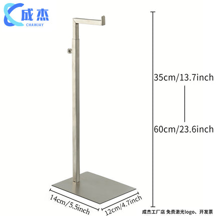 Cross-border Source Stainless Steel Display Hanging Bag Display Rack Women's Bag Rack Support Bag Rack Floor Adjustable Bag Rack