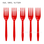 Red 10PCS-Fork