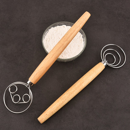 Factory supply in stock noodle stick flour mixer 430 stainless steel coil egg beater dough mixer