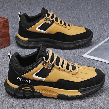 Men's Shoes 2025 Spring New Men's Non-Slip Platform Mountaineering Shoes Low-top Sports Board Shoes Trendy Casual Workwear Shoes