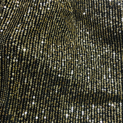 3mm straight sequins embroidered stretch mesh vertical embroidered beads fabric dress wedding dress stage clothing fabric wholesale