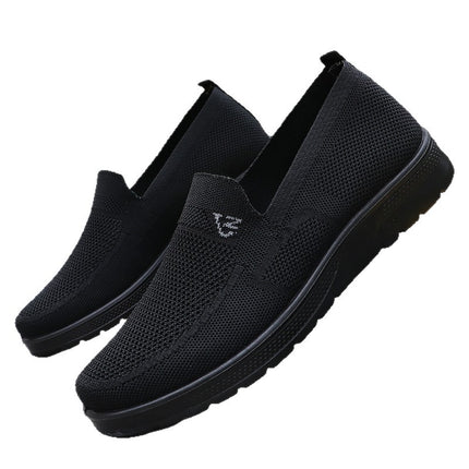 Summer Mesh New Men's Cloth Shoes Breathable Slip-On Casual Polyurethane Men's Shoes Driving Sandals Elderly Mesh Shoes