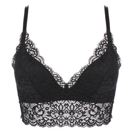 Sexy lace underwear Cassino French triangle cup without steel ring thin bra gathered bra women manufacturers wholesale