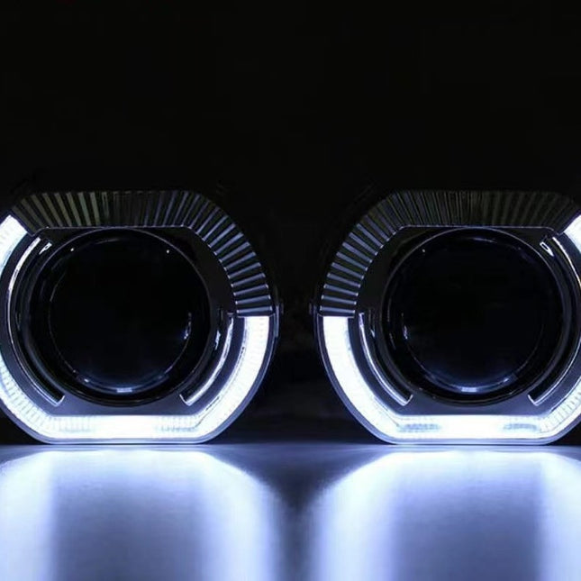 3.0 inch 2.5 inch lens decorative cover square angel eye integrated cover sports LED aperture hood