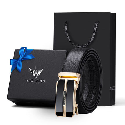 Emperor Paul Belt Men's Genuine Leather Belt Genuine Soft Alloy Belt Men's Simple Belt Men's High-End