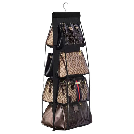Bedroom Wardrobe Storage Bag Dust Bag Bag Storage Hanging Bag Hanging Eight Double-Sided Storage Six-Layer Storage Bag