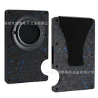 Blue Forged Carbon Air tag (Clip)