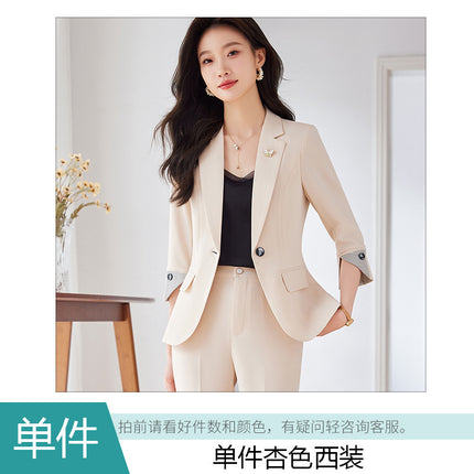 Professional suit suit women's formal wear elegant slim spring and autumn OL commuter workwear hotel front desk jewelry shop workwear