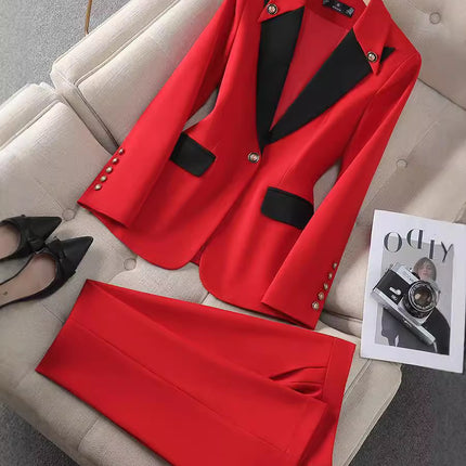 New Orange Professional Small Suit Jacket High-grade Suit suit Suit Spring and Autumn Short Skirt Small Hugh