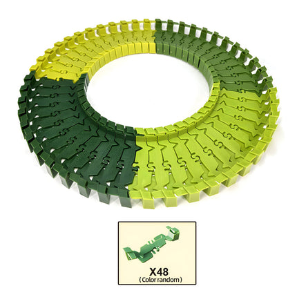 Magnetic track car electric light-emitting jeep police car project small train track accessories children's toys car