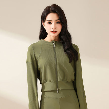 Dancing Sports suit Women's Spring and Autumn 2024 New High-end Yoga Clothes Casual Jacket Slim Flared Pants