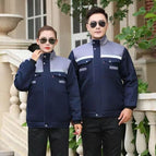 [gray upper and navy blue on bottom] jacket cotton jacket / XL/175